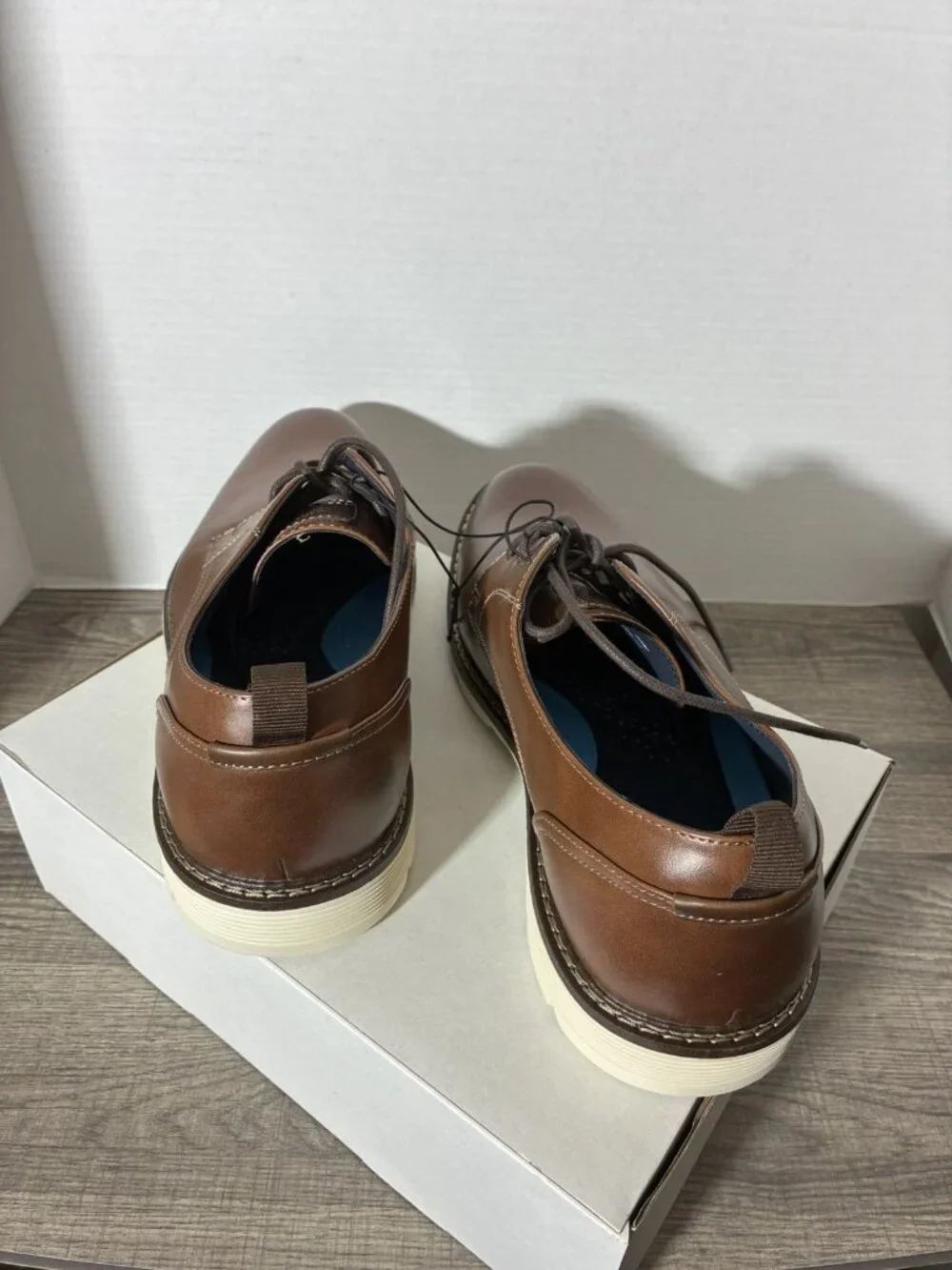 Docker’s Supreme Comfort Plain Toe Derby Dress Shoes In Brown Size 11M No Box